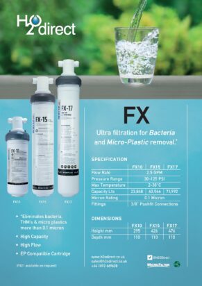 FX series of water filters specification sheet